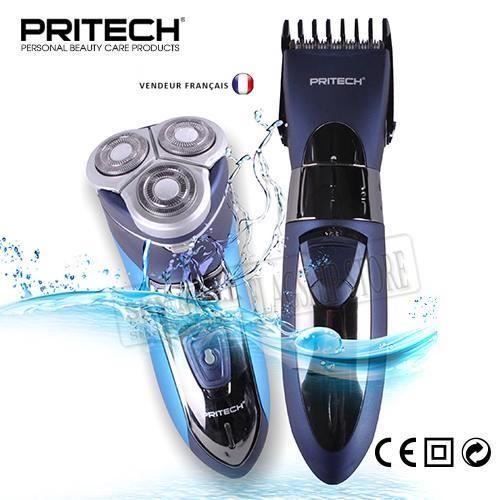 Coffret Rasoir Etanche + Tondeuse Bleu