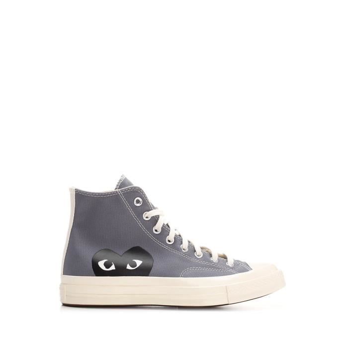 COMME DES GARÇONS PLAY HOMME P1K1221GREY GRIS AUTRES MATÉRIAUX BASKETS