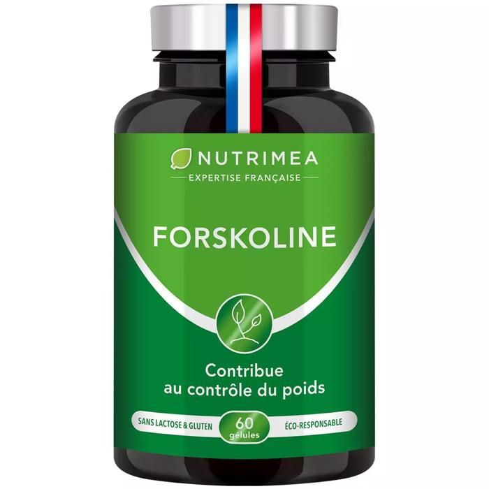 PURE FORSKOLINE - COUPE-FAIM - BRULE GRAISSE - Aide à la perte de poids et à la prise de muscles ! 60 Gélules Végétales - NUTRIMEA