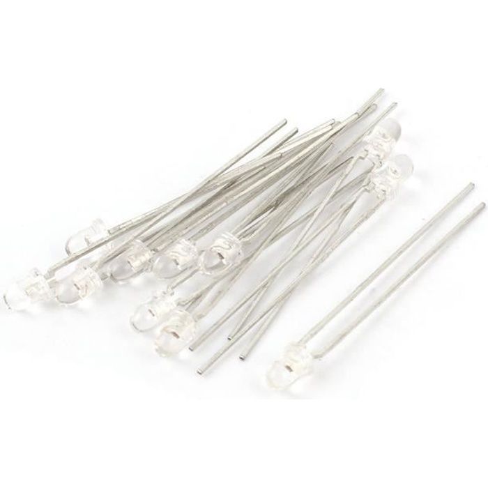10pcs 3mm Led Infrarouge Ir 850 Nm Diodes Émettrices Lumière