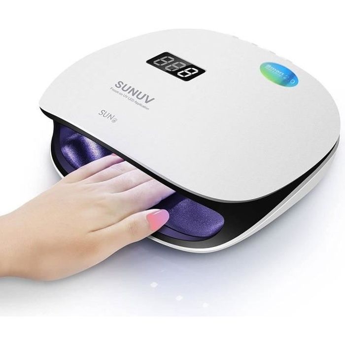 SUNUV 48W Sun4 UV LED Sèche-ongles pour gels polonais avec capteur (blanc)