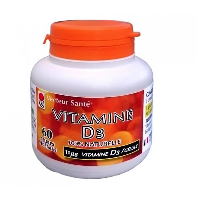 itamine D3 10µgr - 60 gélules - Vecteur Santé