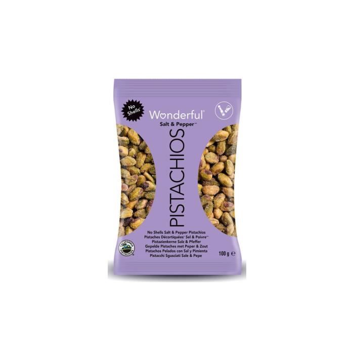 Pistaches décortiquées poivre et sel Wonderful - 100g