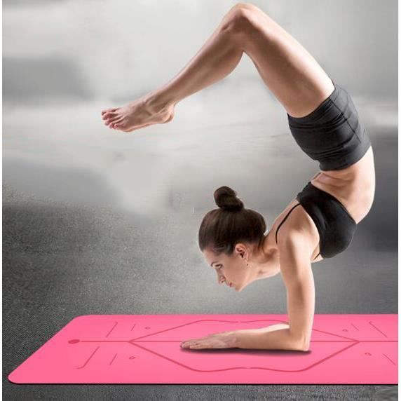 Tapis de yoga - antidérapant en caoutchouc naturel, Un Tapis Yoga pour Adultes et Enfants Parfait pour Sport au Sol/Fitness