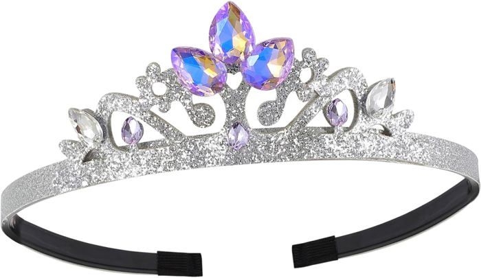 Ysmorla 6 Pièces Bandeau Couronne Enfants, Diadème Princesse Étincelante, Multicolor Fille Serre-têtes avec Ruban Élastique pour un Anniversaire ou une Fete d' Enfant