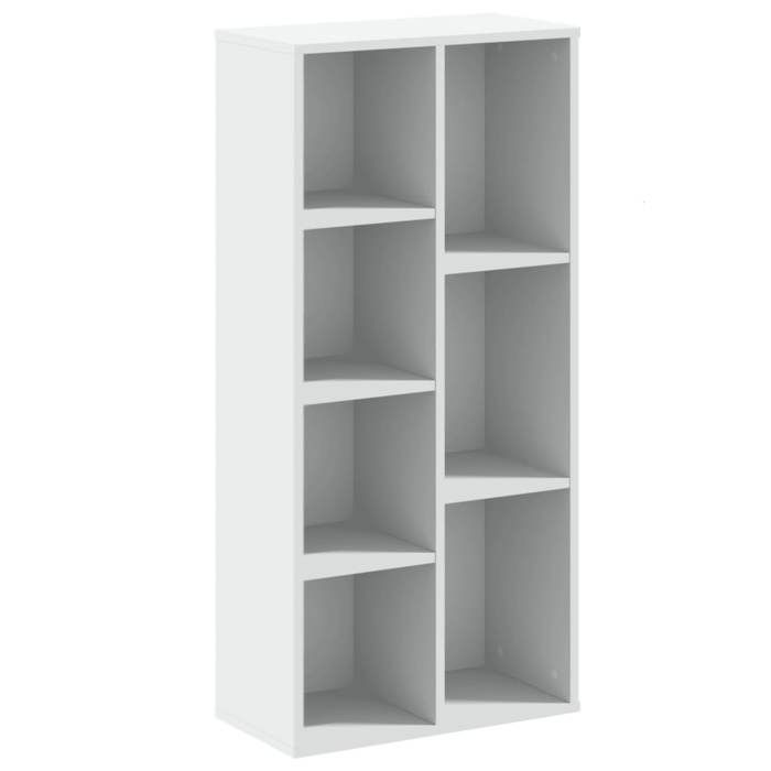 Bibliothèque - mango - Meuble de rangement - Blanc - 50x25x105 cm - bois dingénierie M791