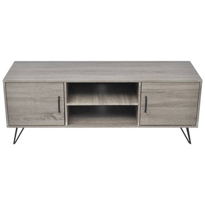 Meuble TV - Banc TV - Table TV - 120x40x45 cm - Gris T59