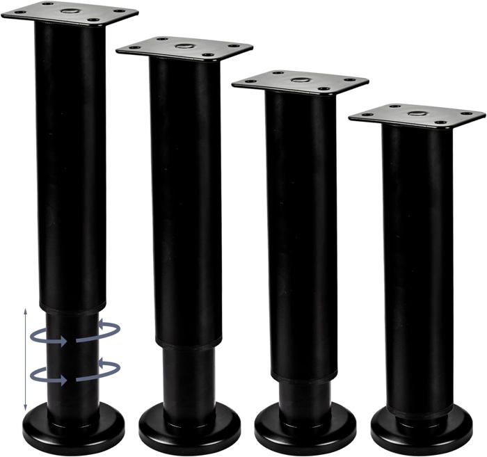 Lot De 3 Pieds De Rechange 48 Cm Pour Tom Au Sol – Métal Robuste – Accessoires Batterie Percussion Solide