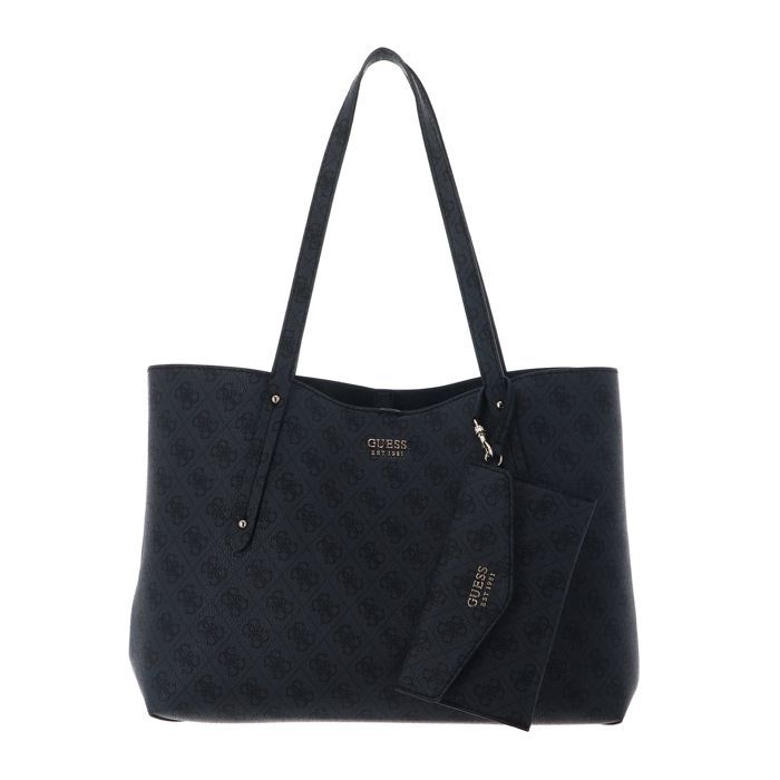 GUESS Sac shopper gris foncé pour femme - Brenton Tote Coal Logo 296963