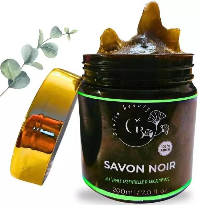 Savon Noir à L'Huile D'Argan 200g - Exfoliant Naturel Pour Le Corps Et Le Visage - Neuf