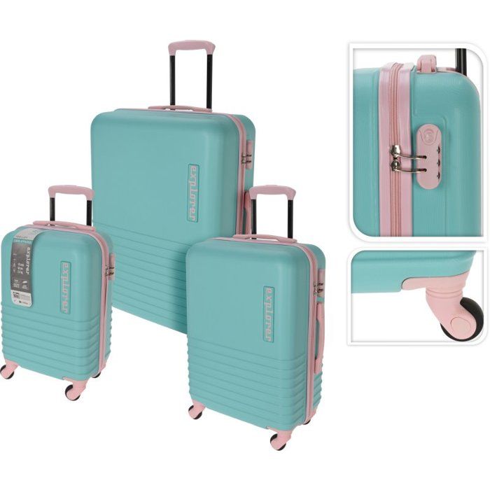 Set 3 Valises Souples Festnight - Roulettes 360° - Voyage Affaires/Vacances