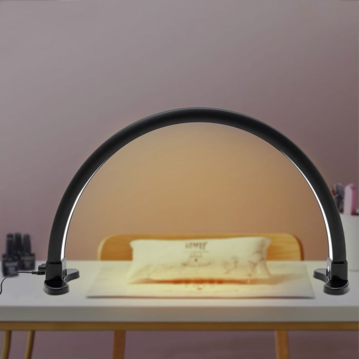 Lampe LED demi-lune avec luminosité réglable 2700 K-5600 K lampe de bureau en demi-lune pour nail art