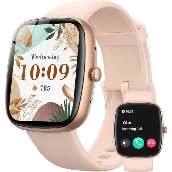 Montre Connectée Femme Avec Appels Bluetooth 1 83 Smartwatch Avec 100+ Sportifs Imc Indice Fréquence Cardiaque Sommeil [MON193]