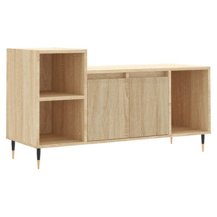 “RabaisMeuble TV/Armoire salon - Banc TV - KENNETH - Chêne sonoma 100x35x55 cm Bois dingénierie Août998797
