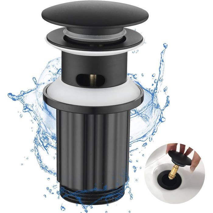 Bonde lavabo or brossé pour vasques sans trop-plein | Leroy Merlin
