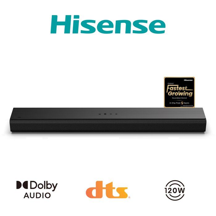 Barre de Son Hisense HS1000 – 2.0ch, 120W Max, Dolby Audio, Bluetooth 5.3 - vue 4