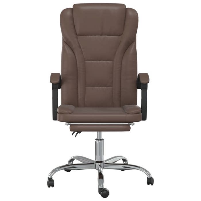 HSFTOP Fauteuil releveur Fauteuil inclinable de bureau - Chiase-Canapé Fauteuil adulte - 63x56x(112 5-122)cm - Marron Similicuir 9