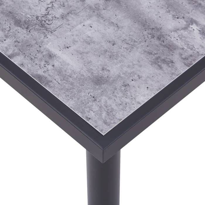 ShieldPro®Table cuisine(Rectangle)SOLOMONNoir Table de salle à manger - FAFA-TOP - Meuble de salon - Noir et gris béton 120x60x75