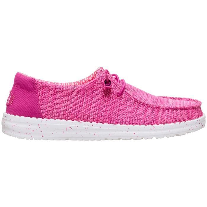 Hey Dude Baskets - HEY DUDE - Wendy Stretch - Rose - Maille extensible - Semelle légère