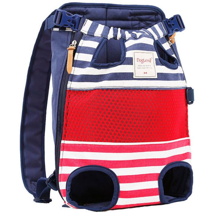 Sac ventral pour chien - Virex® - Confort optimal - 6 ouvertures - Bretelles rembourrées - Pour chiens jusquà 12kg