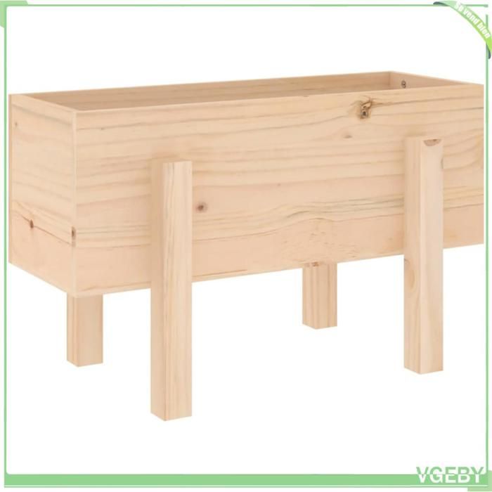 Jardinière de jardin - FAFEICY - 825177 - Bois de pin massif - 62 x 30 x 38 cm - Rectangulaire