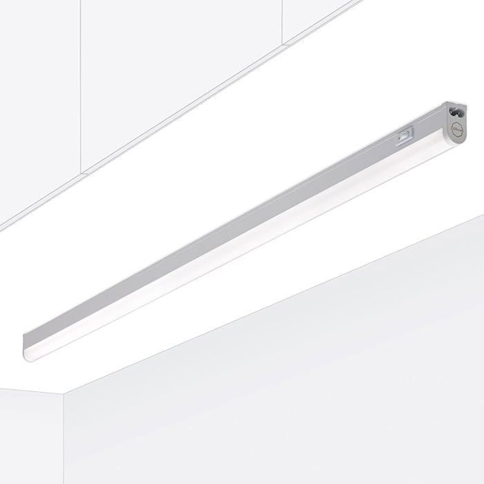 lighting Rampe cuisine Réglette LED Raccordable avec interrupteur Bnc chaud 3000K 84cm Lot de 1 Bnc ChaudLaqué