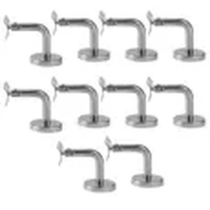 10x Supports de Main Courante pour Rampe Escalier Inox 304 acier inoxydable Soutien Support Mural Argent-EASS