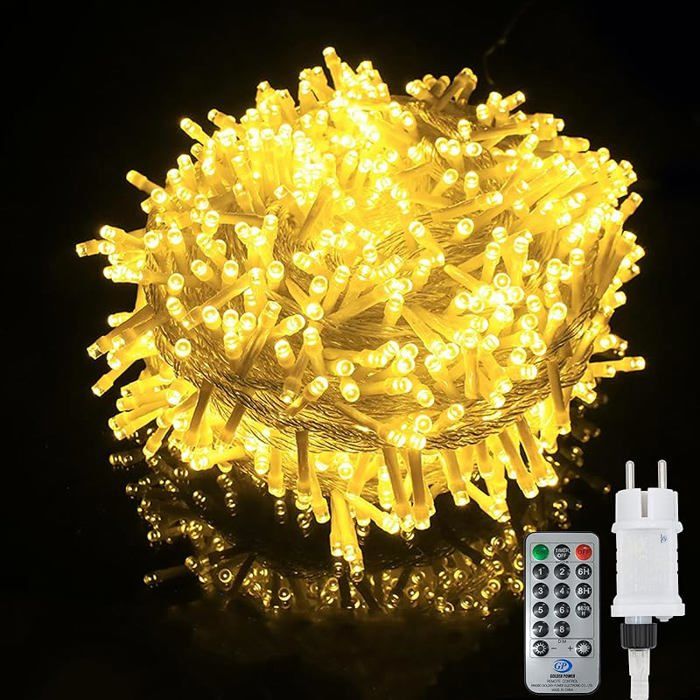 Guirnde lumineuse LED Extérieure 20 m200 LED Guirnde lumineuse IntérieureGuirnde 20m 200led Bnc Chaud
