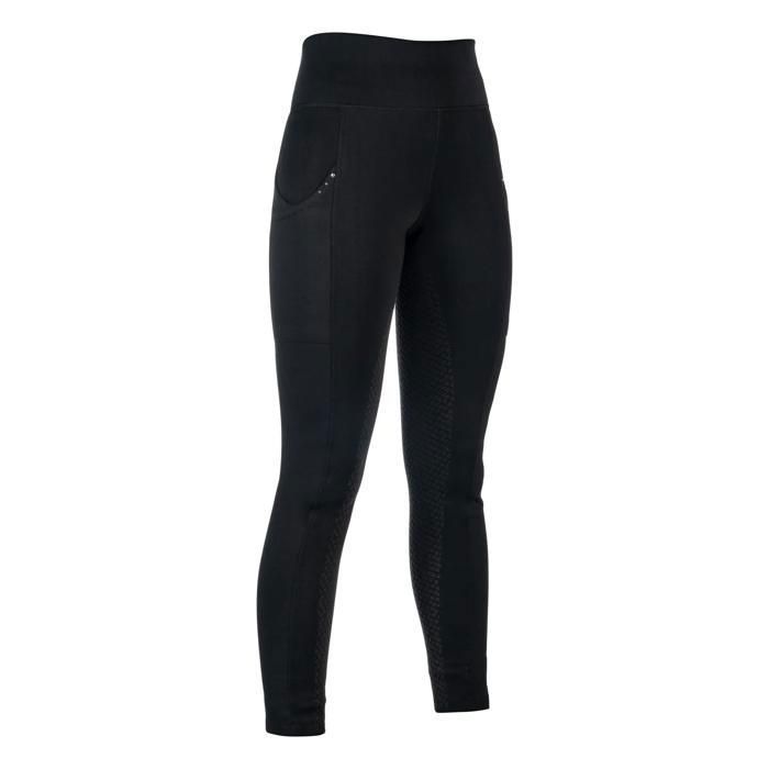 Legging équitation full grip fille HKM Cosy II - schwarz Legging équitation full grip fille HKM Cosy II - schwarz