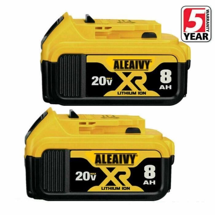 Pack For DeWalt 20V 20 Volt Max XR 8.0AH Lithium Ion Battery DCB206 DCB205-2 Pack For DeWalt 20V 20 Volt Max XR 8.0AH Lithium Ion Battery DCB206 DCB205-2