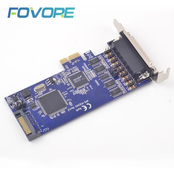 Adaptateur PCI Express SIENOC Pour Port COM RS-232 DB9 + Imprimante LPT DB25 - Carte Série Parallèle