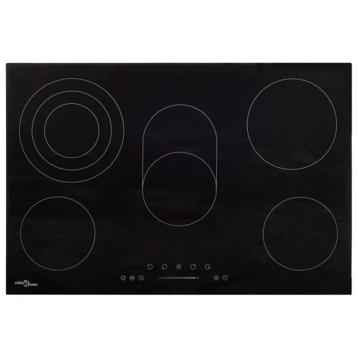 Plaque de cuisson - VGEBY - Céramique - 4 brûleurs - 6600 W - Commande