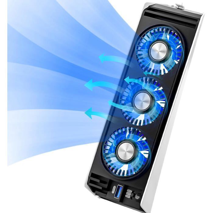 Ventilateur de Refroidissement pour Accessoires de PS5 AQSACOKIYA PS5 Digital Ultra HD Edition