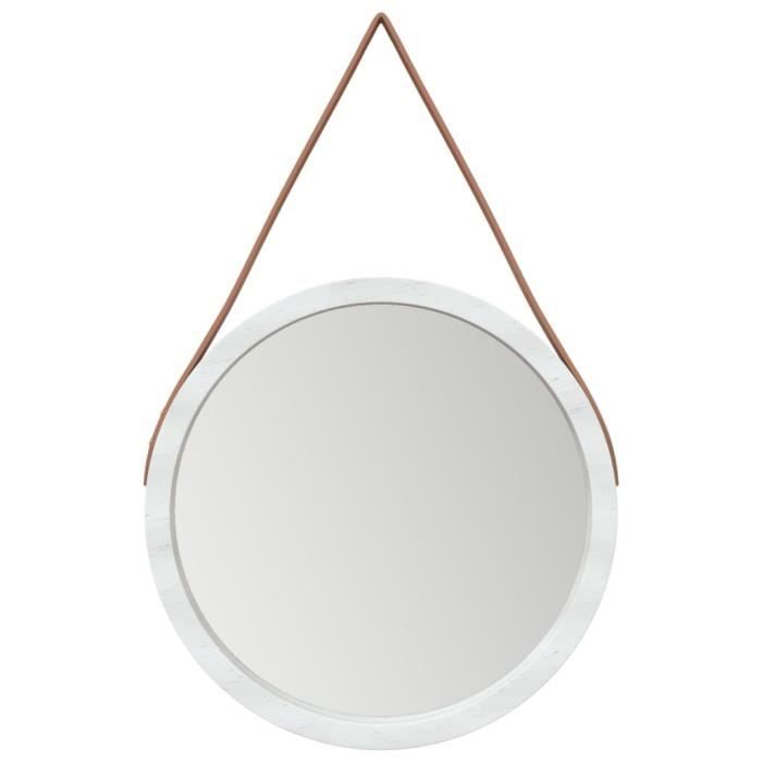 Miroir mural 30x100 cm avec cadre (Bleu ardeuse), comprenant un miroir
