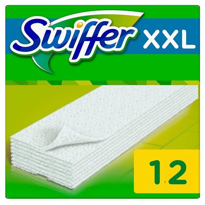 Recharges Lingettes Sèches Swiffer - 80 Unités - Pour Balai Attrape-Poussière - Anti-Poils D'Animaux