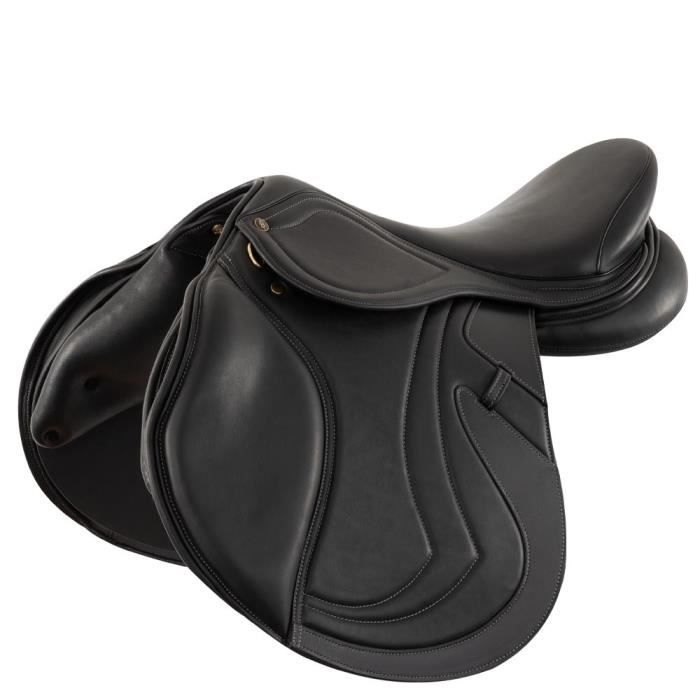Selle de saut à cheval anglaise contact étroit cuir véritable Selle de saut à cheval anglaise contact étroit cuir véritable