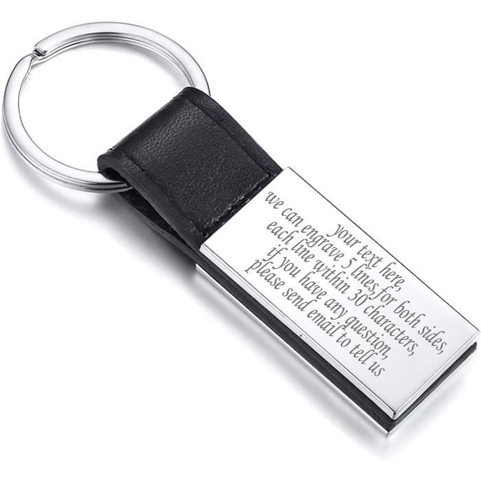 Porte-clés avec étiquette personnalisable