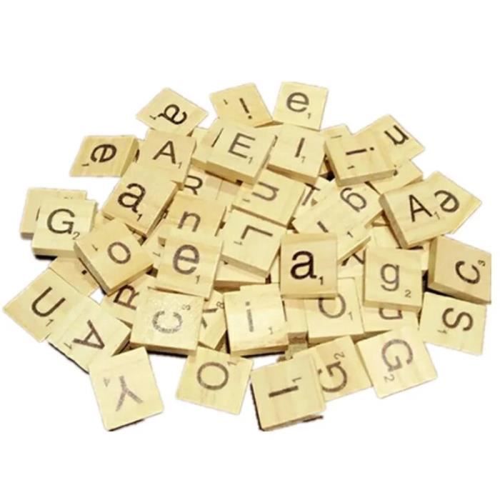 100 Aimants En Bois Avec Lettres De L'alphabet - Pour Frigo, Tableau Magnétique - Apprentissage Et Décoration Adulte