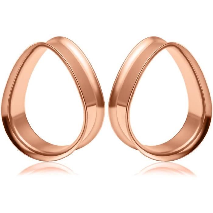 Tunnels D'oreille En Acier Inoxydable DOEARKO - 1 Paire - Tailles 8mm à 16mm - Argenté