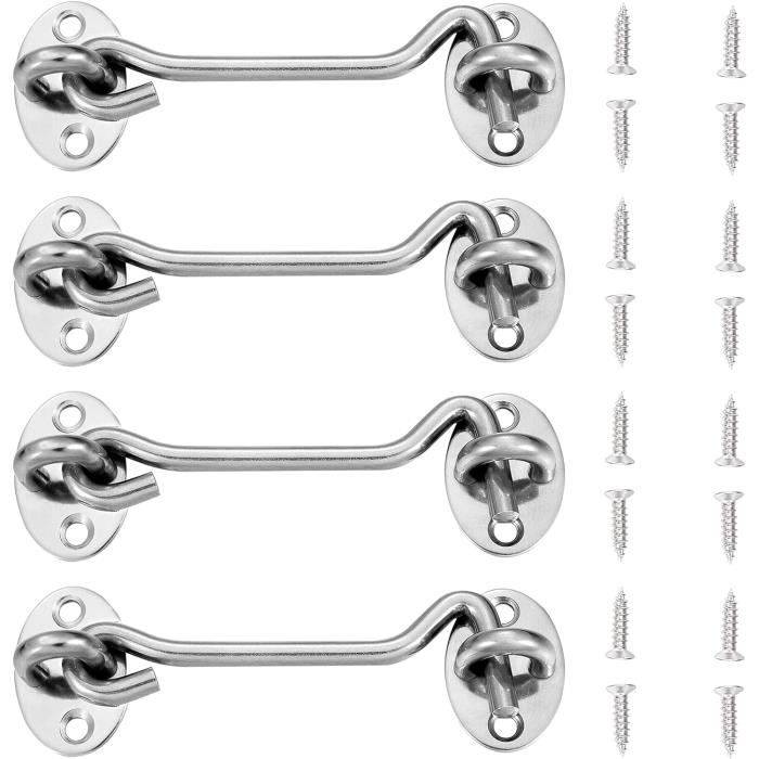 4 Pièces 65mm Mini Verrous de Porte Coulissants en Acier Inoxydable loquets de Porte de Sécurité 4 Pièces 65mm Mini Verrous de Porte Coulissants en Acier Inoxydable loquets de Porte de Sécurité