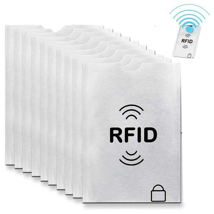 10pcs Etui protecteur pour carte bancaire - Etui Carte Bancaire Anti  Piratage - Anti RFID - Protection Carte Bancaire 6.3*9.1cm