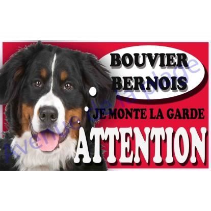 Bouvier Bernois, Plaque portail Je Monte la Garde photo