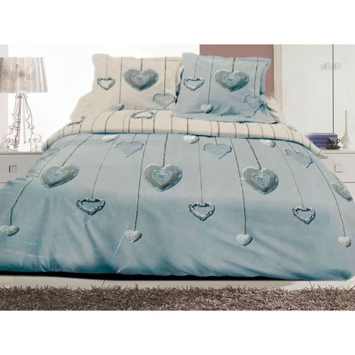 Housse de Couette Imprimé 2 Personnes220x2403D CœursRosalit