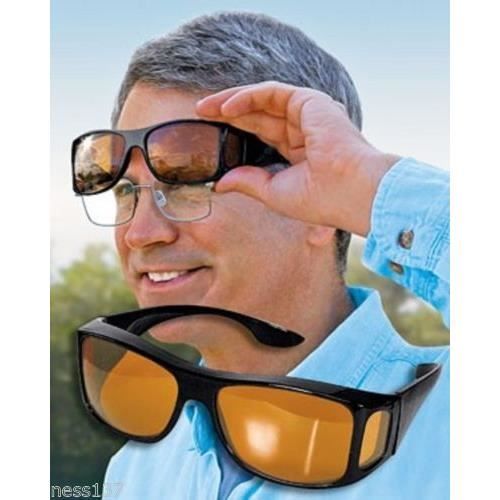Lunettes sur-lunettes conduite de nuit - Vision nocturne - Anti  éblouissement - Cdiscount Bijouterie