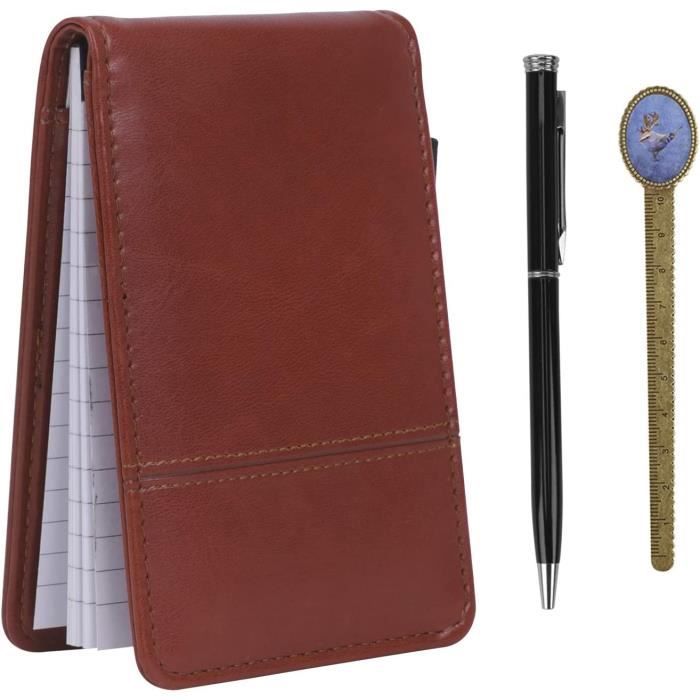 Carnet Cuir Vintage A5 Pages Doublées - Bloc-notes, Journal Intime, Cadeau élégant (Royaume-Uni)