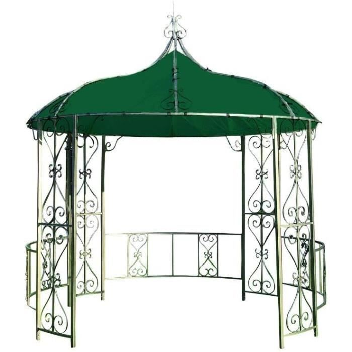 Bâche De Rechange Tonnelle 3x4m Megashopitalia - Imperméable PVC, Anti-UV, Coupe-Vent