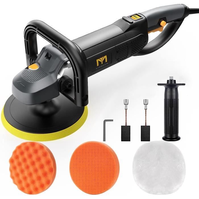 Polisseuse Voiture 1600W - 6 Vitesses Réglables - Marque Tectake - Pour Cire Et Protection