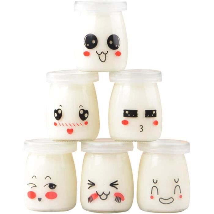 KRYMSON Lot De 2 Pots à Yaourt Et Overnight Oats En Verre - Récipients Petit-Déjeuner 870ml Avec Couvercle, Idéal Céréales Salade