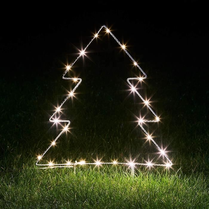 Lot De 3 Rennes Lumineux Sur Piquets Pour Noël - LED, Acrylique - Déco Jardin, Terrasse, Allée (46cm, 36cm, 30cm)