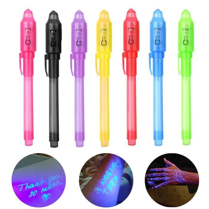 7 Crayons à Encre Invisible avec Lumière UV Stylo Encre Invisible -  Anniversaire Récompenser Elèves- Cadeau Idéal pour Enfants - Cdiscount  Beaux-Arts et Loisirs créatifs